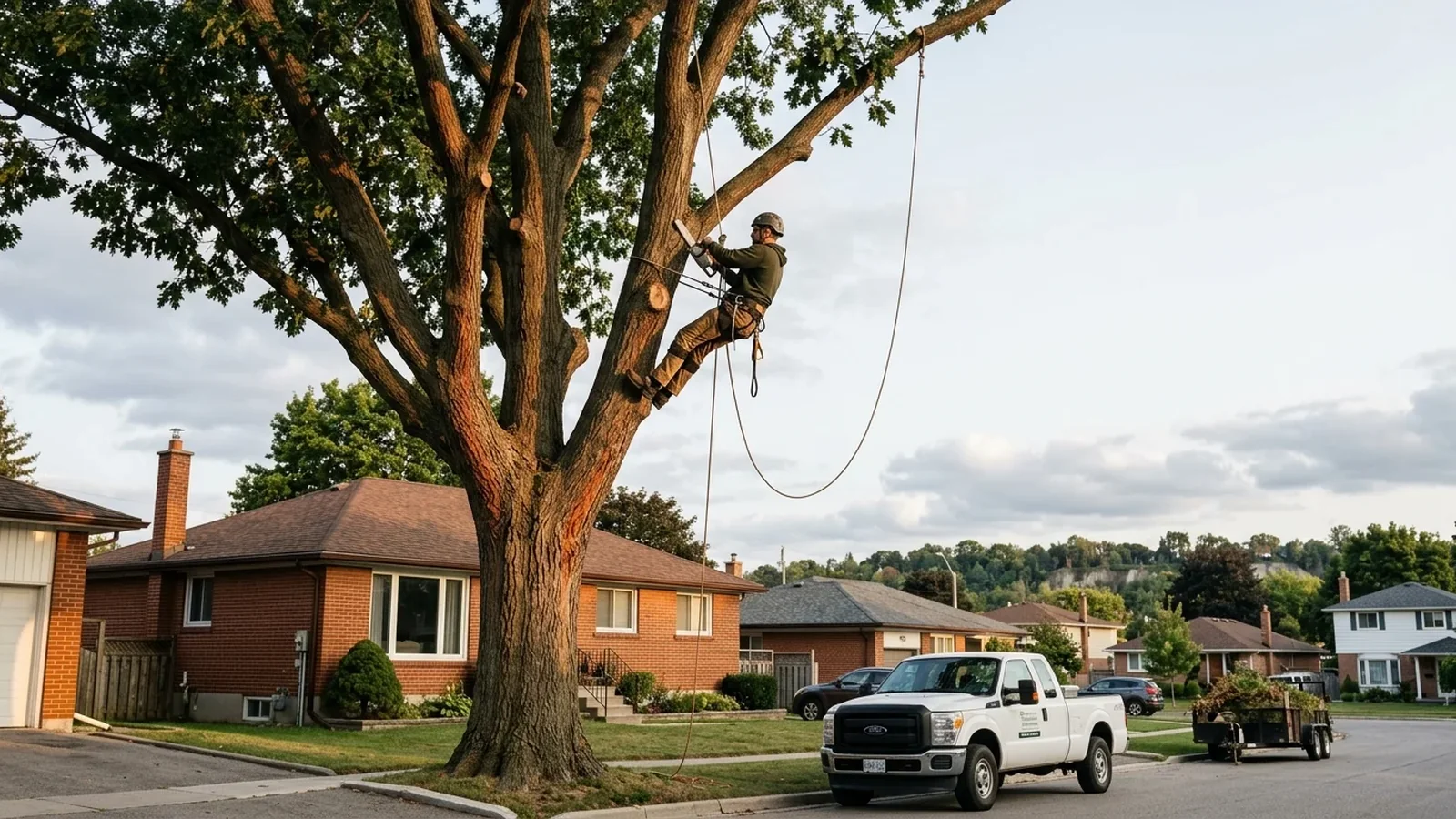 Arborist at work in Toronto